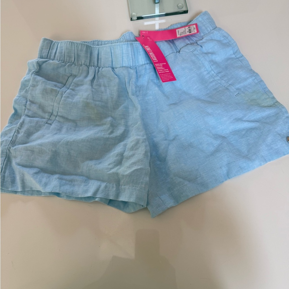 Lilly Pulitzer Light Blue High Waist Shorts